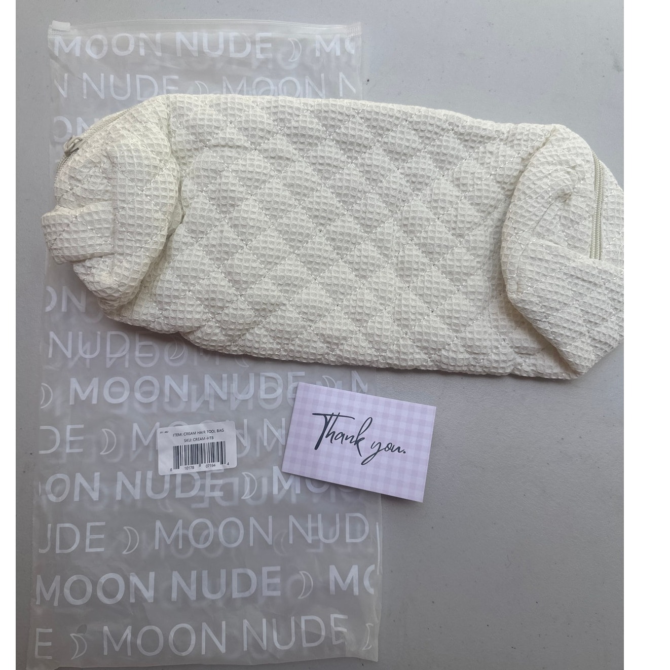 Moon Nude Cream Hair Tool Bag Nwt — image 5 of 6